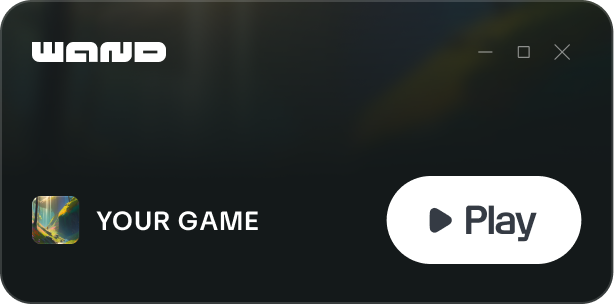 Botón de juego en la aplicación para tu juego
